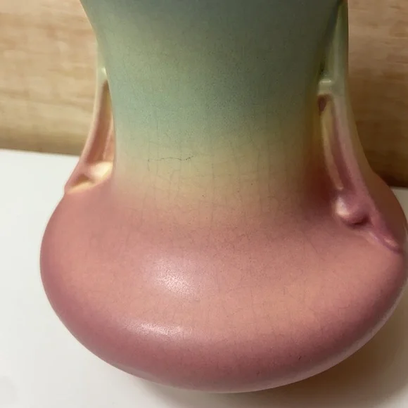 Vintage 🦄 Ombré Double Winged Bud Vase Pottery Planter Boho Home Decor Accent - Picture 12 of 16